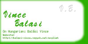 vince balasi business card