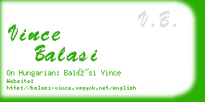 vince balasi business card